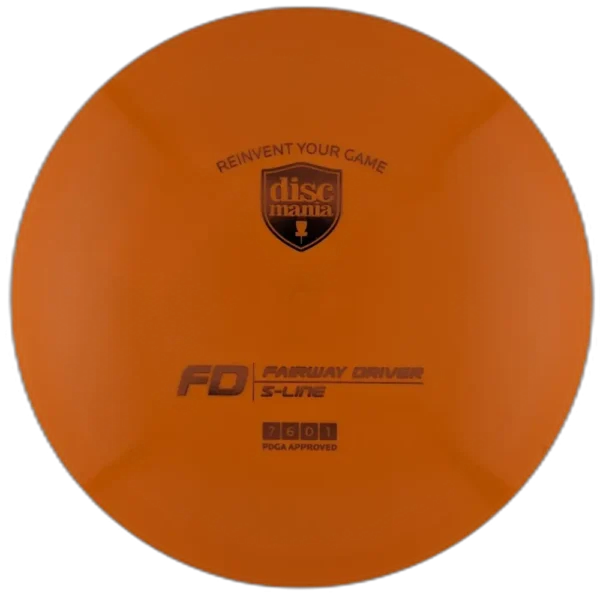 S-Line FD from Discmania. Orange with Gold Stamp, 173g