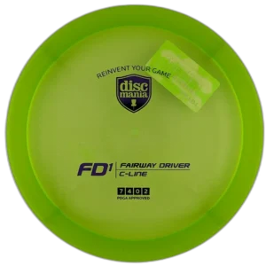 C-Line FD1 from Discmania. Green with Purple Stamp, 173g.