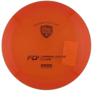 C-Line FD1 from Discmania. Orange with Gold Stamp, 172g.