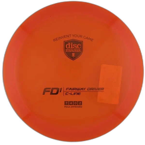 C-Line FD1 from Discmania. Orange with Gold Stamp, 172g.