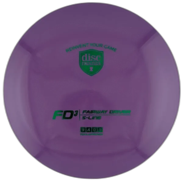 S-Line FD3 from Discmania. Purple with Green Stamp, 174g.