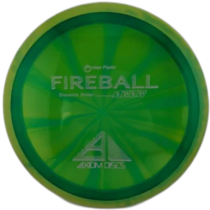 Proton Fireball from Axiom Discs. Green with a Green Swirly Rim.