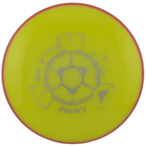 Neutron Proxy from Axiom DIscs. Yellow with Red Rim.