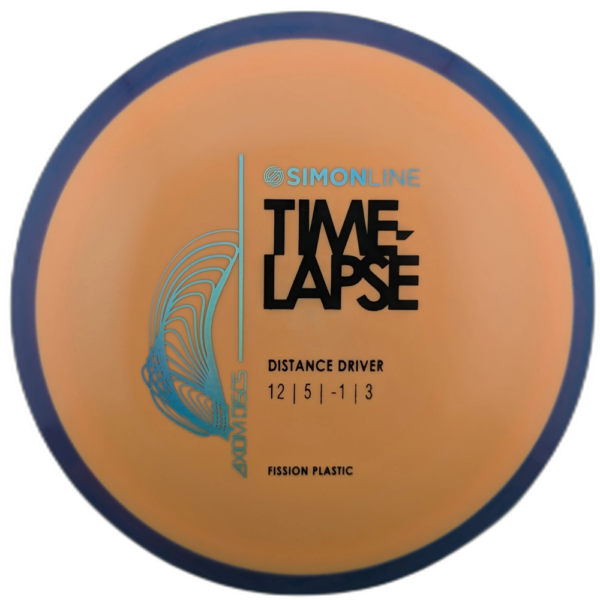 Fission Time-Lapse from Axiom Discs. Orange with Purple Rim.