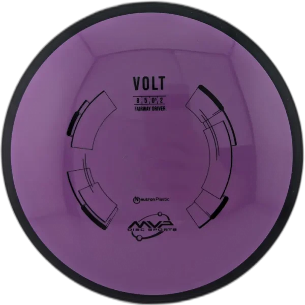 Neutron Volt from MVP. Purple Swirl with Black Rim.