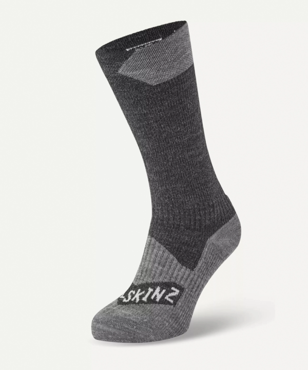 Sealskinz Raynham Waterproof Sock. Black Front