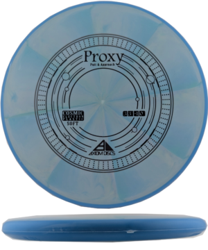 Cosmic Electron Soft Proxy from Axiom Discs. Light Blue Burst with Blue Rim, 171g