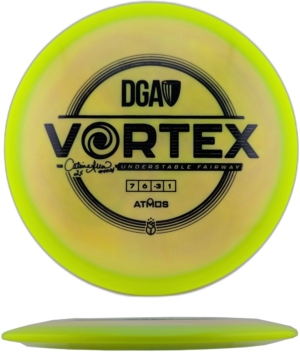 DGA Atmos Vortex. Yellow Simmering Rings with Black Stamp, 173-174g