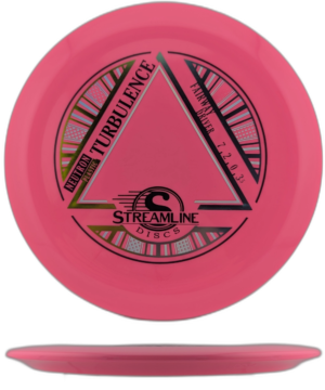 Streamline Discs Turbulence Neutron. Pink with Gold, Silver and Black Stamp, 175g