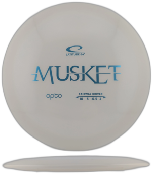 Latitude 64 Musket Opto. #2 White with Turquoise Stamp, 174g (25102)