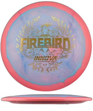 Innova Firebird Halo Star. Purple, Pink and Turquoise Swirls with Pink Halo and Gold Star, 173-5g