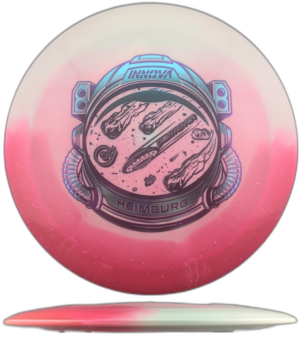 Innova Destroyer Duo 2026 Tour Series (Calvin Heimburg). Pink with White Duo and Turquoise and Purple Stamp, 173-5g