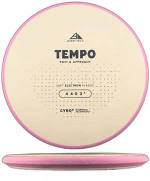 Axiom Discs Tempo Electron (Soft). Pale Orange with Pink and Purple Swirly Rim, 173g