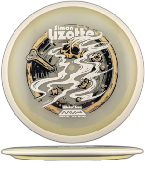 Axiom Discs Aspect Eclipse 2026 Team Series (Simon Lizotte). Glow with White Rim and Gold, Black and White Stamp, 175g