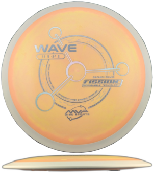 MVP Disc Sports Wave Fission. Yellow and Orange with White Rim, 168g